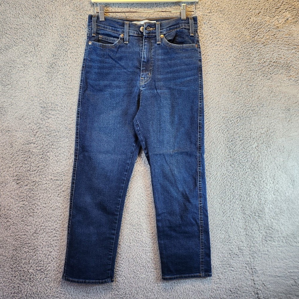 Levi's Signature Jeans Women's 8/W29 Blue Denim Heritage High Rise Straight Leg